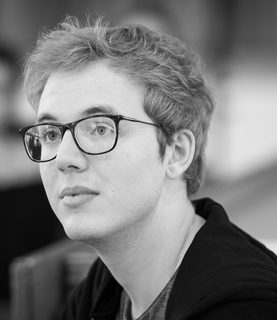 Black and white image of Alberto