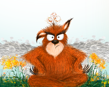 The Grumpy Gaboon characters frame the image.