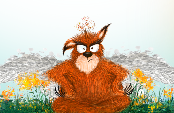 The Grumpy Gaboon characters frame the image.