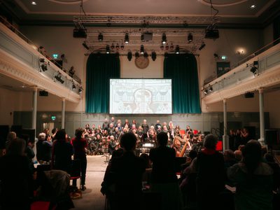 Tapestry underway at The Queen's Hall.